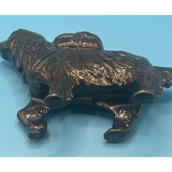 Vintage A.C. Williams Cast Iron Black Working St. Bernard Bank With Pack 5.5" - Picture 6 of 6